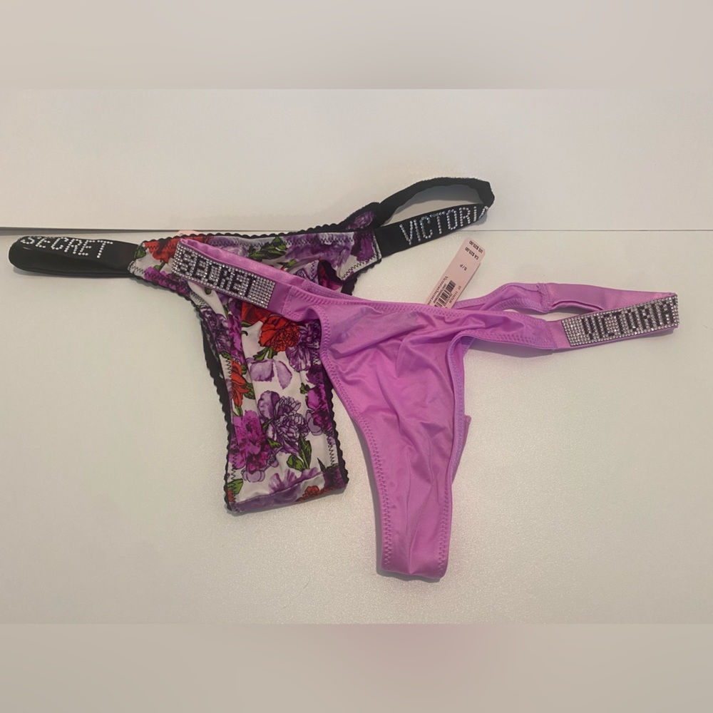 Victorias Secret NWT Rhinestone thong set